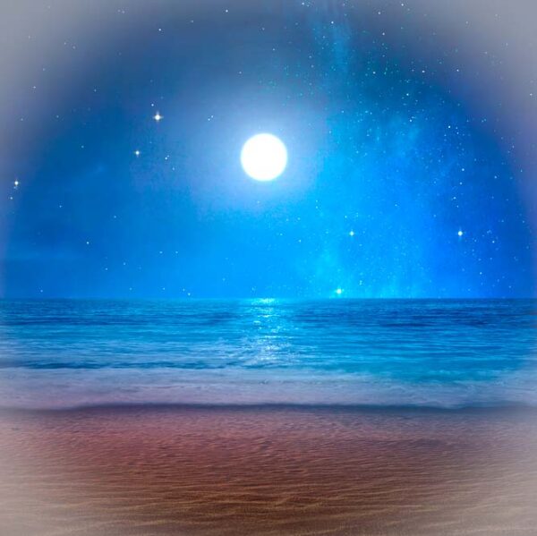 Healing Rings Of Light On Full Moonlit Beach: Yoga Nidra Journey